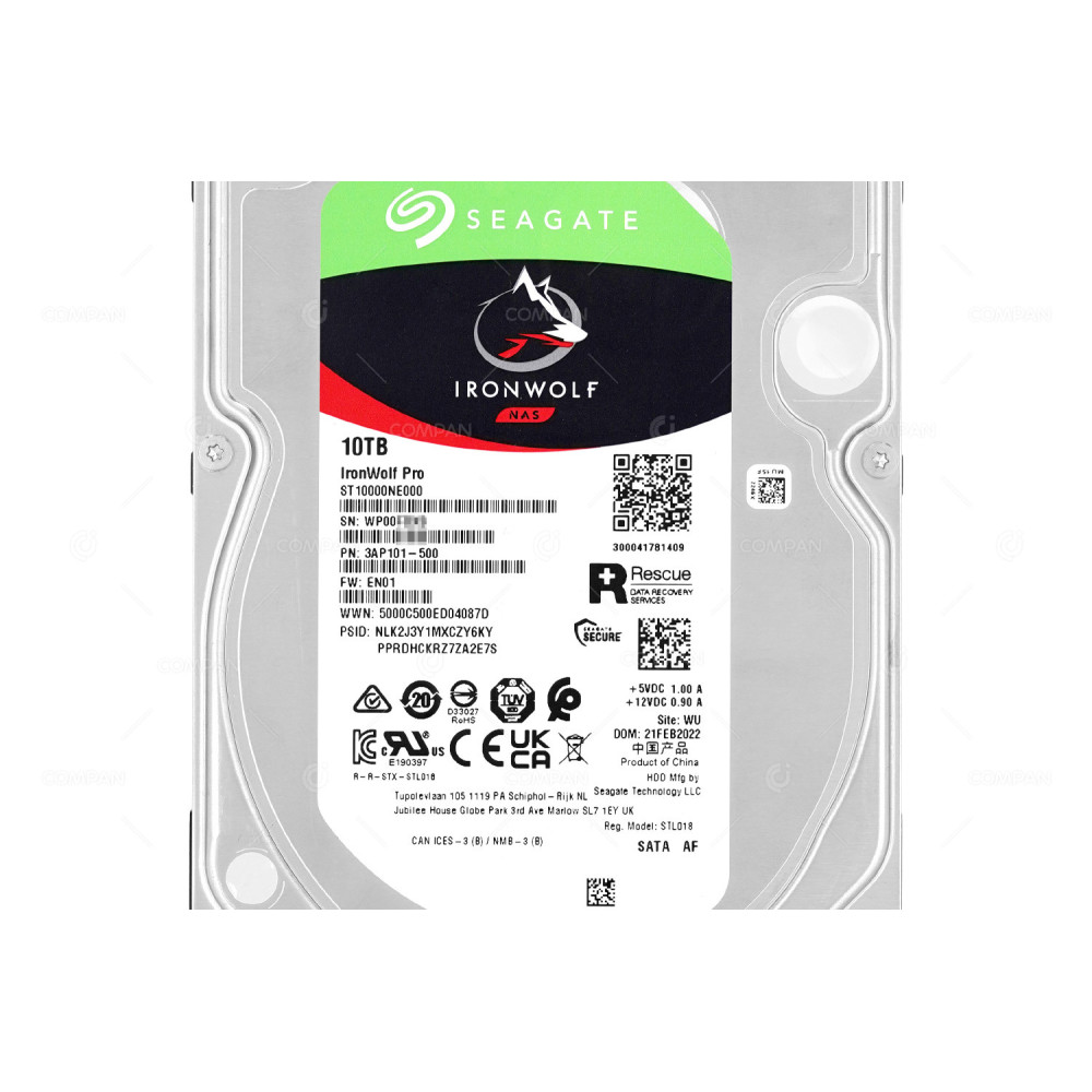 ST10000NE000 SEAGATE IRONWOLF HDD 10TB 7.2K SATA 6G 3.5" LFF